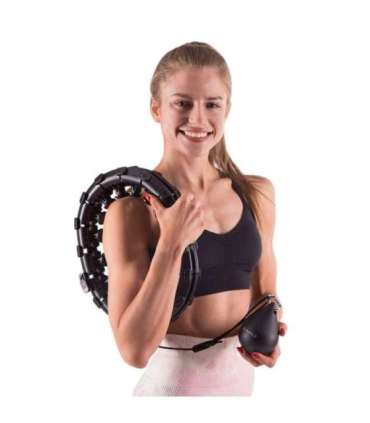 HHW01 чёрный хула-хуп с утяжелением HMS