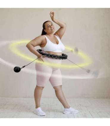 HHW11 PLUS SIZE HULA HOOP BLACK WITH WEIGHT HMS
