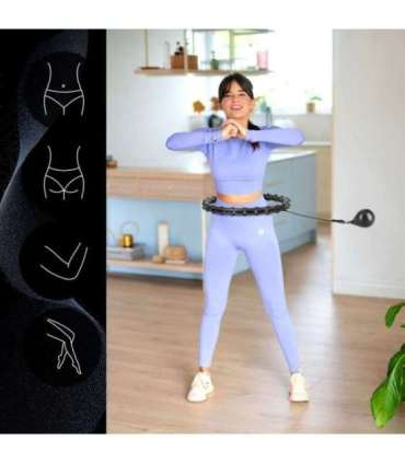 HHW11 PLUS SIZE HULA HOOP BLACK WITH WEIGHT HMS