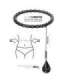 HHW11 PLUS SIZE HULA HOOP BLACK WITH WEIGHT HMS