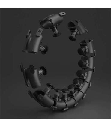 HHW12 хула-хуп увеличенного размера, чёрный с утяжелителем HMS