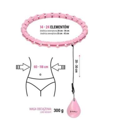 HHW02 HULA HOP LIGHT PINK WITH WEIGHT HMS