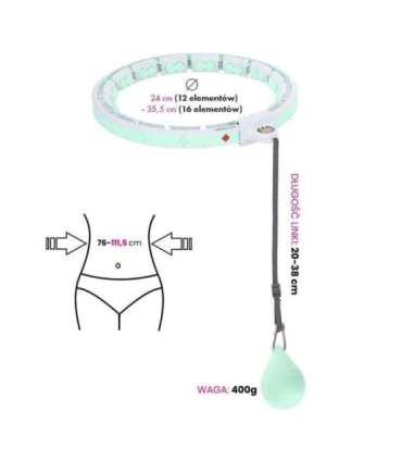 HHW06 зелёный хула-хуп с утяжелителем и счётчиком HMS