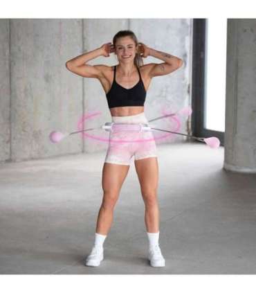 HHW06 розовый хула-хуп с утяжелителем и счётчиком HMS