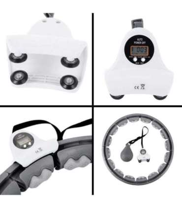 HHW06 черный хула-хуп с утяжелителем и счётчиком HMS