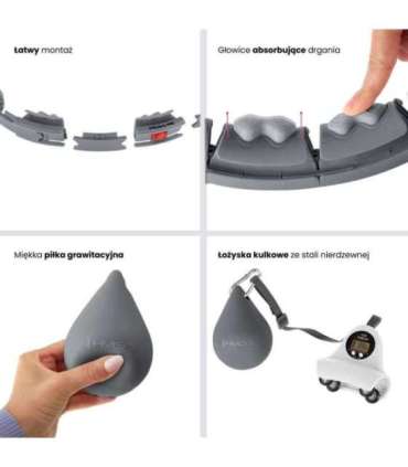 HHW06 черный хула-хуп с утяжелителем и счётчиком HMS