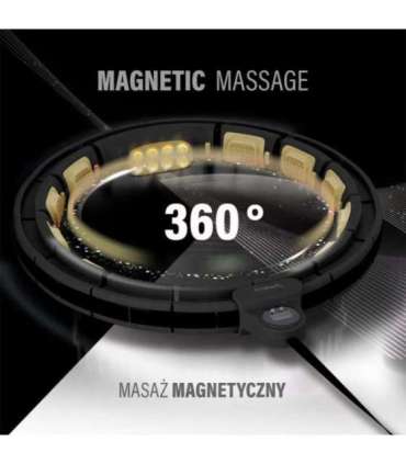 HHM13 NEW HULA HOOP BLACK/GOLD MAGNETIC WITH WEIGHT + COUNTER HMS