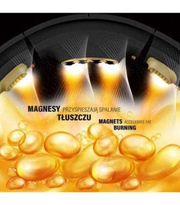 HHM13 NEW HULA HOOP BLACK/GOLD MAGNETIC WITH WEIGHT + COUNTER HMS