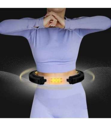 HHM13 NEW HULA HOOP BLACK/GOLD MAGNETIC WITH WEIGHT + COUNTER HMS