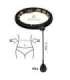 HHM13 NEW HULA HOOP BLACK/GOLD MAGNETIC WITH WEIGHT + COUNTER HMS