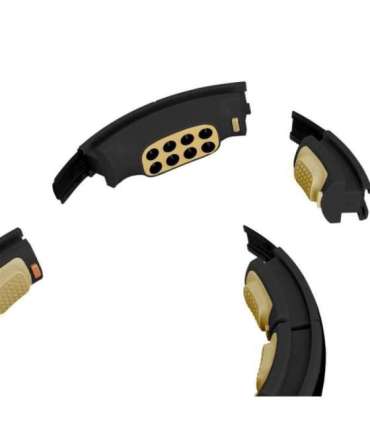 HHM13 NEW HULA HOOP BLACK/GOLD MAGNETIC WITH WEIGHT + COUNTER HMS