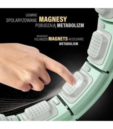 HHM13 обруч (hula hoop) — зелёный, магнитный, с утяжелителем и счётчиком (HMS)