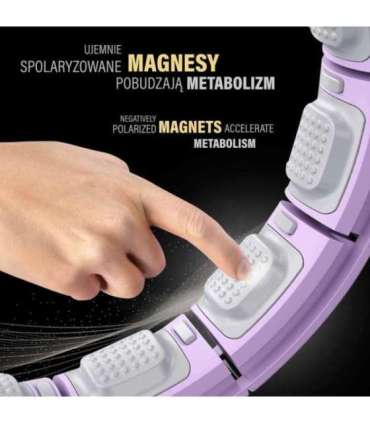 HHM13 Хула-хуп, фиолетовый, магнитный, с утяжелителем и счётчиком (HMS)