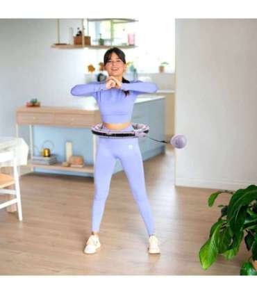 HHM13 Хула-хуп, фиолетовый, магнитный, с утяжелителем и счётчиком (HMS)