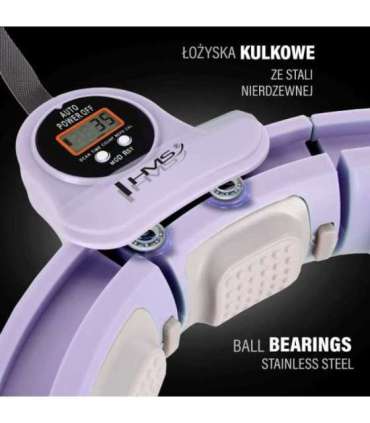 HHM13 Хула-хуп, фиолетовый, магнитный, с утяжелителем и счётчиком (HMS)