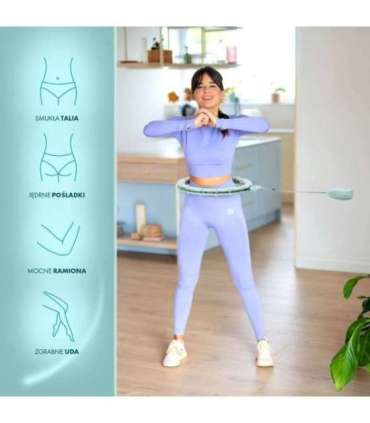 HHM14 хула-хуп зелёный, магнитный, с утяжелителем и счётчиком HMS