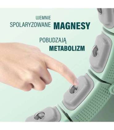 HHM14 хула-хуп зелёный, магнитный, с утяжелителем и счётчиком HMS