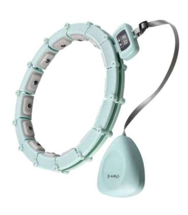 HHM14 хула-хуп зелёный, магнитный, с утяжелителем и счётчиком HMS