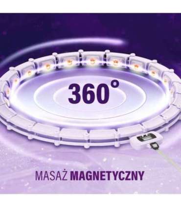 HHM14 хула-хуп — фиолетовый, магнитный, с утяжелением и счётчиком (HMS)