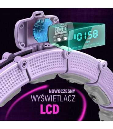 HHM14 хула-хуп — фиолетовый, магнитный, с утяжелением и счётчиком (HMS)