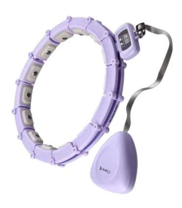 HHM14 хула-хуп — фиолетовый, магнитный, с утяжелением и счётчиком (HMS)