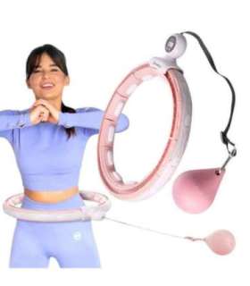 HHM15 roosa magnetiline hula-hoop kaaluga HMS