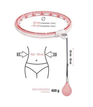 HHM15 розовый магнитный хула-хуп с утяжелением HMS