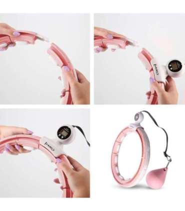 HHM15 розовый магнитный хула-хуп с утяжелением HMS