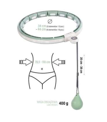 HHM15 HULA HOOP GREEN MAGNETIC WITH WEIGHT HMS