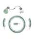 HHM15 HULA HOOP GREEN MAGNETIC WITH WEIGHT HMS