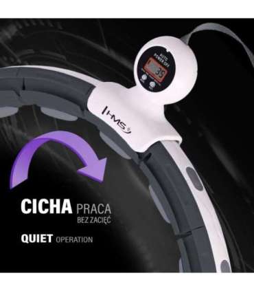 HHM15 черный магнитный хула-хуп с утяжелителем и счетчиком HMS