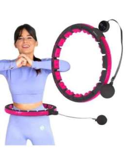 HHM16 hula hoop must/roosa magnetiline koos kaaluga ja loenduriga HMS