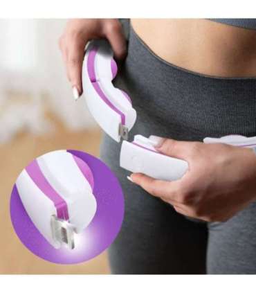 HHM17 хула-хуп белый/фиолетовый магнитный с утяжелителем и счётчиком HMS