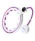 HHM17 хула-хуп белый/фиолетовый магнитный с утяжелителем и счётчиком HMS
