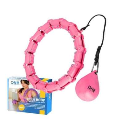 OHA02 хула-хуп розовый с утяжелителем One Fitness