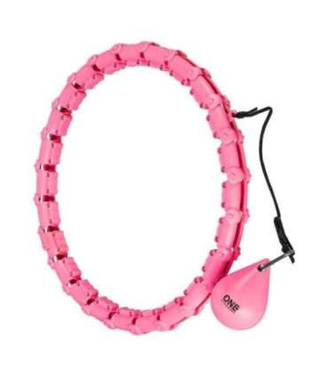 OHA02 хула-хуп розовый с утяжелителем One Fitness