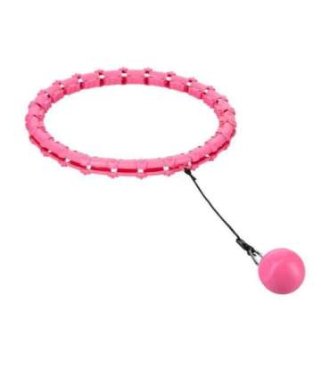 OHA02 хула-хуп розовый с утяжелителем One Fitness