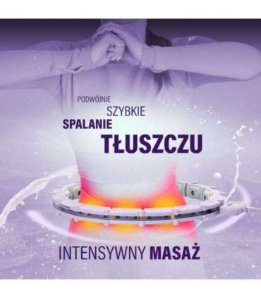 SET HULA HOOP MAGNETIC VIOLET HHM14 WITH WEIGHT + COUNTER HMS + WAIST SUPPORT BR163 BLACK