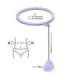 SET HULA HOOP MAGNETIC VIOLET HHM14 WITH WEIGHT + COUNTER HMS + WAIST SUPPORT BR163 BLACK