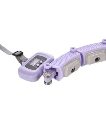 SET HULA HOOP MAGNETIC VIOLET HHM14 WITH WEIGHT + COUNTER HMS + WAIST SUPPORT BR163 BLACK