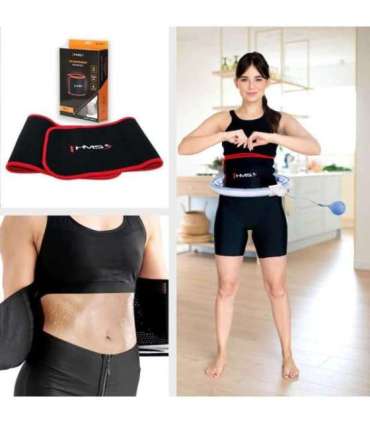 Komplekt: magnetiline sinine hula-hoop (HHM15) koos kaaluga + HMS loendur + punane taljetugi BR163