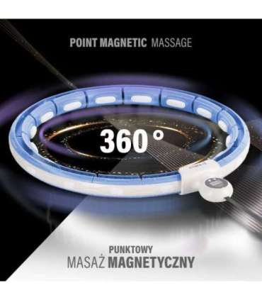 Komplekt: magnetiline sinine hula-hoop (HHM15) koos kaaluga + HMS loendur + punane taljetugi BR163