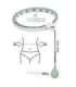 SET HULA HOOP MAGNETIC GREEN HHM15 WITH WEIGHT + COUNTER HMS + WAIST SUPPORT BR163 RED