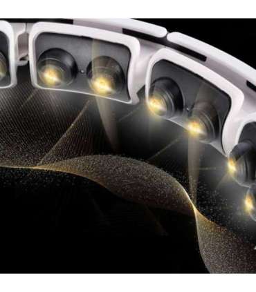 SET HULA HOOP MAGNETIC WHITE HHM16 WITH WEIGHT + COUNTER HMS + WAIST SUPPORT BR163 BLACK