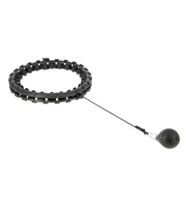 SET HULA HOOP HHW01 BLACK WITH WEIGHT HMS + WAIST SUPPORT BR163 RED