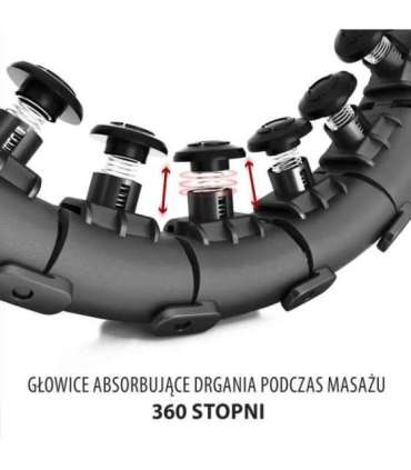 SET HULA HOOP HHW01 BLACK WITH WEIGHT HMS + WAIST SUPPORT BR163 RED