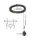 SET HULA HOOP HHW01 BLACK WITH WEIGHT HMS + WAIST SUPPORT BR163 RED