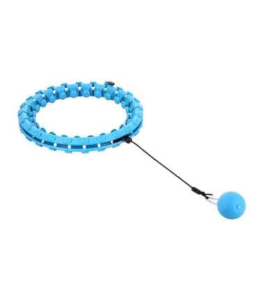 Набор: обруч HULA HOOP HHW01 (синий) с утяжелителем (HMS) + пояс для талии BR163 (красный)