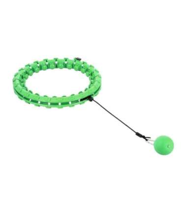 Набор: обруч HULA HOOP HHW01 (зелёный, с утяжелителем HMS) и поддержка талии BR163 (красная)