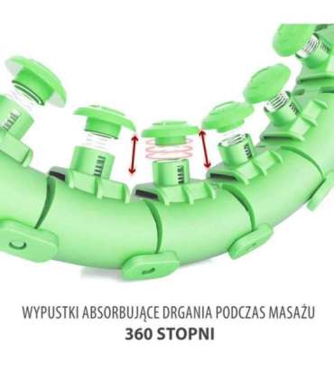 Набор: обруч HULA HOOP HHW01 (зелёный, с утяжелителем HMS) и поддержка талии BR163 (красная)